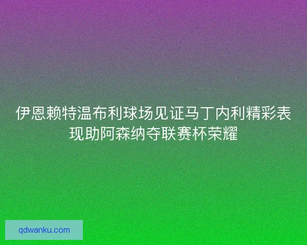 伊恩赖特温布利球场见证马丁内利精彩表现助阿森纳夺联赛杯荣耀